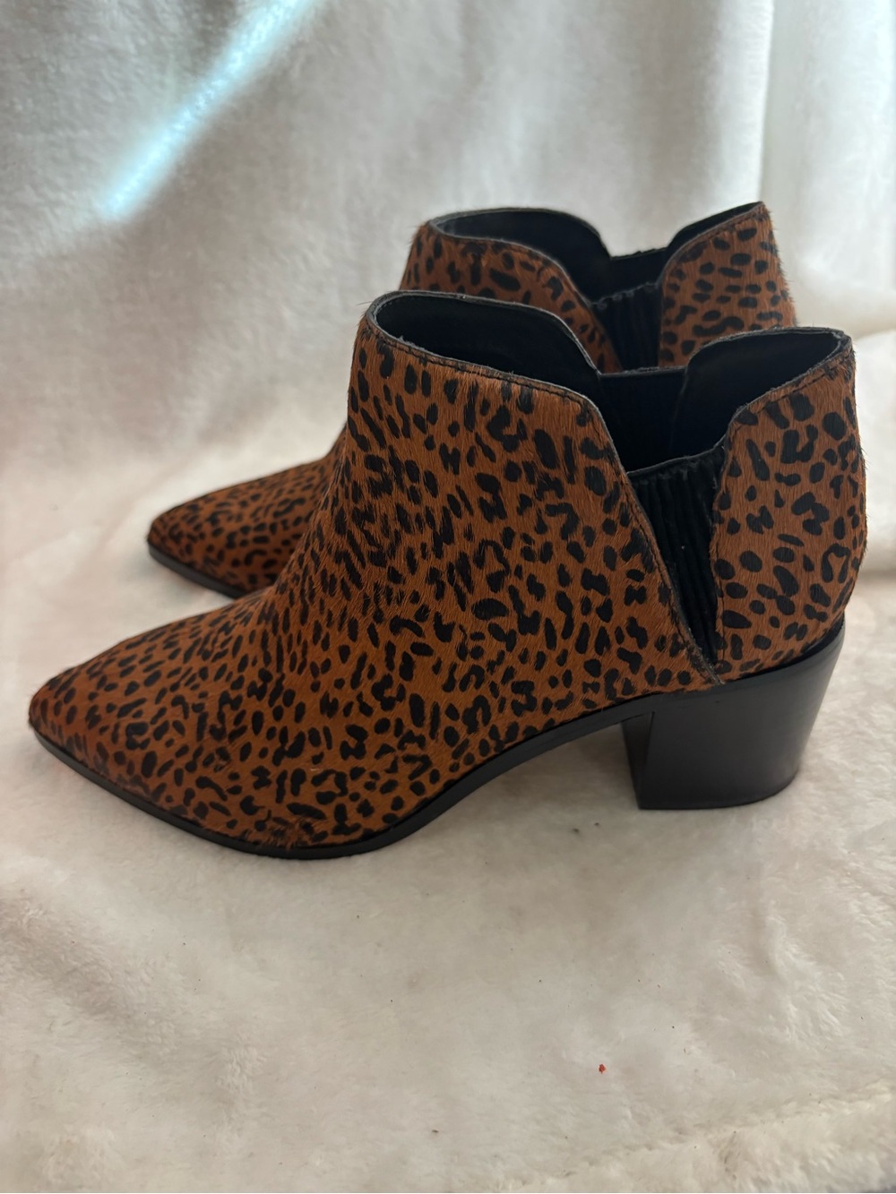SANCTUARY Revel Booties Women’s Leopard Print Calf Hair Size 7M